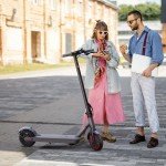 VOLPAM Electric Scooter, 350W/500W Motor, Max 21-28 Miles Range, 19/21 Mph Top Speed, 8.5''/10'' Tires, Dual Braking, Kick Scooter, 2 Wheels and Height Handlebars (10.5Ah-23Miles-350W)