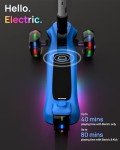 Elecorange Kid Scooter Electric Ages 3-9, Light Up Scooter 3 Wheels, Ride On Toys for Kid 4-8, 3 Wheel Electric Scooters for Kids, Scooter for Kids 5-7, Christmas Birthday Gift for Kids, Black, White