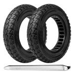 10X2.125 Inch Solid Tires for Electric Scooter,50/75-6.1 Replacement Wheel, 10X2.125 Rubber Tyre for Gotrax G4& Turboant X7 Pro& Hiboy S2/S2R Plus/ S2 MAX-Black (2PCS)