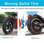 10X2.125 Inch Solid Tires for Electric Scooter,50/75-6.1 Replacement Wheel, 10X2.125 Rubber Tyre for Gotrax G4& Turboant X7 Pro& Hiboy S2/S2R Plus/ S2 MAX-Black (2PCS)