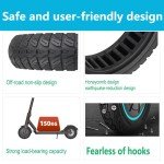 10X2.125 Inch Solid Tires for Electric Scooter,50/75-6.1 Replacement Wheel, 10X2.125 Rubber Tyre for Gotrax G4& Turboant X7 Pro& Hiboy S2/S2R Plus/ S2 MAX-Black (2PCS)
