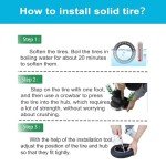 10X2.125 Inch Solid Tires for Electric Scooter,50/75-6.1 Replacement Wheel, 10X2.125 Rubber Tyre for Gotrax G4& Turboant X7 Pro& Hiboy S2/S2R Plus/ S2 MAX-Black (2PCS)