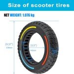 10X2.125 Inch Solid Tires for Electric Scooter,50/75-6.1 Replacement Wheel, 10X2.125 Rubber Tyre for Gotrax G4& Turboant X7 Pro& Hiboy S2/S2R Plus/ S2 MAX-Black (2PCS)