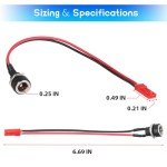 Electric Scooter Charger Port for GOTRAX Gxl V2, Xr Elite, Xr Ultra, Apex, Rival Scooter,2 Cable Power Supply, Replacement Parts for Electric Scooter Charger
