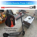 Electric Scooter Charger Port for GOTRAX Gxl V2, Xr Elite, Xr Ultra, Apex, Rival Scooter,2 Cable Power Supply, Replacement Parts for Electric Scooter Charger