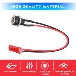 Electric Scooter Charger Port for GOTRAX Gxl V2, Xr Elite, Xr Ultra, Apex, Rival Scooter,2 Cable Power Supply, Replacement Parts for Electric Scooter Charger