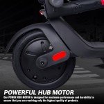 Phantomgogo Foldable Electric Scooter - Powerful Motor, 28 Miles Range, 15.5 Mph, Intelligent Light, Eco-Friendly, Perfect for Adult Commuters (10 Inch Wheels (Upgraded))