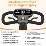 Paiseec S3 Foldable Mobility Scooter for Adults, Seniors - 25 Miles Range, 6 mph, Lightweight Mobility Scooter for Travel, Improved Safety, Large Wheels for Outdoor, LED Headlight, Basket