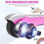 Scoothop Electric Scooter for Kids Ages 3-8, 3-Wheel Electric Scooter, Kids Electric Scooter with LED Light-up Wheels, 3 Height Adjustable, C-Shaped Handle, Lean-to Steer Design, Gift for Boys/Girls