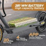 Electric Scooter, 21 Miles Long Range, 8.5" Tire, Powerful 350W Motor, Top Speed 19 MPH, Folding Escooter for Adults&Teens with Dual Braking, Cruise Control (H7-21Miles-350W-19Mph)