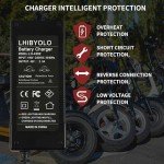 LHIBYOLO 42V 2A Electric Scooter Charger 5 in1 Plugs Universal,for 36V Electric Scooter Ebike Lithium Battery，for Jetson,Razor,Swagtron,Bird,Gotrax,Segway