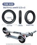 Walshen 8.5 Inner Tubes 8.5x2 Inches Scooter Tube Replacement for Gotrax Gxl V2/Xiaomi M365/Pro 2/1s Electric Scooter,50/75-6.1 Thickened High Air Retention Rate Inner Tubes (2PCS)