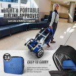 ZiiLIF R3b-Mobility Scooters for Seniors Adults Ultra Lightweight Electric Powered Folding 4 Wheel Mobility Scooter with Headlight Cup Holder, Compact & Convenient for Travel Airline Approved, Blue