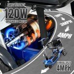 ZiiLIF R3b-Mobility Scooters for Seniors Adults Ultra Lightweight Electric Powered Folding 4 Wheel Mobility Scooter with Headlight Cup Holder, Compact & Convenient for Travel Airline Approved, Blue