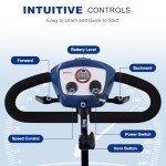 Metro Mobility Mobility Scooters for Adults, 4 Wheel Powered Mobility Scooters, Electric Scooter for Seniors Folding Mobility Scooter Lightweight 10 Miles Long Travel Range Blue