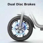Jasion JS3 Electric Scooter with Seat, 650W Peak Motor Electric Scooters for Adults, 20-Mile Ranges E-Scooter for Pets & Cargo, Foldable Sport Scooters 20MPH Max Speed, Dual Disc Brakes for Commuter