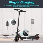 Emokobike Electric Scooter for Kids Ages 6-12, Equipped with 130W Motor, LCD Display, Foldable Design, LED Color Lights, Rear Motor Brake System, Lightweight Kids Electric Scooter，Black