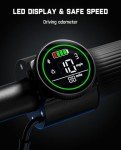 FanttikRide C10 Apex Electric Scooter for Kids 8-12, Adjustable Handlebar Height for Riders 3.9-5.2 ft, 132 lbs, Up to 50 mins, 6.5 Miles Range, 3 Speed Mode 5/8/10 MPH, Bluetooth Music Speaker, Black