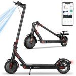 Caroma Electric Scooter Adults, Peak 630W Motor, 8.5" Big Tires, 18 Miles Range & 16 MPH, Disc Braking System and Cruise Control, Foldable Electric Scooter Adults, IP54 Waterproof(Black)