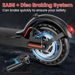 Caroma Electric Scooter Adults, Peak 630W Motor, 8.5" Big Tires, 18 Miles Range & 16 MPH, Disc Braking System and Cruise Control, Foldable Electric Scooter Adults, IP54 Waterproof(Black)