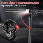 Caroma Electric Scooter Adults, Peak 630W Motor, 8.5" Big Tires, 18 Miles Range & 16 MPH, Disc Braking System and Cruise Control, Foldable Electric Scooter Adults, IP54 Waterproof(Black)