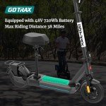 Gotrax Eclipse Ultra Saddle Electric Scooter, 20MPH, 28Miles, Adjustable Handlebar Height, Foldable, Detachable Seat, Cruise Control, Dual Suspension, LED Display, One-step Folding