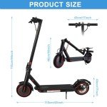 8.5-inch Foldable Adult Electric Scooter with APP, 350W Motor, 7.8/10.4Ah Lithium Battery, Max 21-23 Miles Long Range, 19Mph Top Speed Dual Braking Kick Scooter (10.4Ah for 23 Miles)