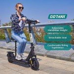 Gotrax Eclipse Ultra Saddle Electric Scooter, 20MPH, 28Miles, Adjustable Handlebar Height, Foldable, Detachable Seat, Cruise Control, Dual Suspension, LED Display, One-step Folding