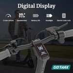 Gotrax Eclipse Ultra Saddle Electric Scooter, 20MPH, 28Miles, Adjustable Handlebar Height, Foldable, Detachable Seat, Cruise Control, Dual Suspension, LED Display, One-step Folding