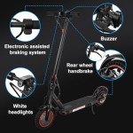 8.5-inch Foldable Adult Electric Scooter with APP, 350W Motor, 7.8/10.4Ah Lithium Battery, Max 21-23 Miles Long Range, 19Mph Top Speed Dual Braking Kick Scooter (10.4Ah for 23 Miles)