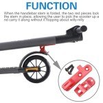 APPYU Plastic Folding Hook & Latch Set for GOTRAX GXL V2 XR Ultra XR Ellite Electric Scooters Clip Red Accessory Holder and Fender Clip Scooter Hanger Hook