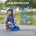 isinwheel MiniSpider Electric Scooter for Kids Ages 3-12, 2-in-1 3 Wheel Electric Scooter with Remote Controller and 2 Speeds, Nice Gifts for Kids(Blue)