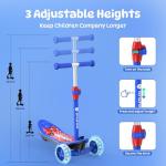 isinwheel MiniSpider Electric Scooter for Kids Ages 3-12, 2-in-1 3 Wheel Electric Scooter with Remote Controller and 2 Speeds, Nice Gifts for Kids(Blue)