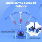 isinwheel MiniSpider Electric Scooter for Kids Ages 3-12, 2-in-1 3 Wheel Electric Scooter with Remote Controller and 2 Speeds, Nice Gifts for Kids(Blue)