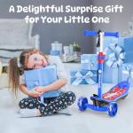 isinwheel MiniSpider Electric Scooter for Kids Ages 3-12, 2-in-1 3 Wheel Electric Scooter with Remote Controller and 2 Speeds, Nice Gifts for Kids(Blue)