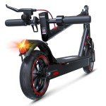 iScooter Electric Scooter 2024, 18Miles Travel Range, 19 Mph Top Speed, Foldable Scooter Electric with 8.5 Inch Solid Tire, Smart APP, Double Braking Systems for Teenage and Adults - Black