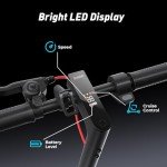 iScooter Electric Scooter 2024, 18Miles Travel Range, 19 Mph Top Speed, Foldable Scooter Electric with 8.5 Inch Solid Tire, Smart APP, Double Braking Systems for Teenage and Adults - Black
