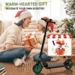 Electric Kick Scooter,3 Adjustable Height & Speed,350W Motor,8.5'' Solid Tires,Max 15 Mph Speed,Foldable Electric Scooter for Family (Cool Pedal Lights & LED Display)-Dark Green