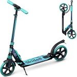 Skidee Scooter for Adults and Teens – Adjustable Height, Kids Scooter, Folding Scooter, Large Sturdy Wheels for Smooth Ride, Lightweight, Durable, Anti-Shock Suspension, Outdoor Toys, up to 220 lbs