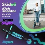 Skidee Scooter for Adults and Teens – Adjustable Height, Kids Scooter, Folding Scooter, Large Sturdy Wheels for Smooth Ride, Lightweight, Durable, Anti-Shock Suspension, Outdoor Toys, up to 220 lbs