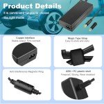 Fancy Buying 42V 2A Charger for Electric Scooter 36V 10S Lithium-ion Battery Pack Compatible with GOTRAX GXL V2, G2, G3, G4, Apex, Glider, XR Elite, XR Ultra 5.5 * 2.1mm Plug with a 5.5 * 2.5mm tip