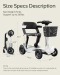 Mobility Scooter for Adult, 25 Miles Endurance Lightweight Mobility Scooter, Folding Mobility Scooter for Adult, Powered Mobility Scooter All Terrain Motorized Scooter Collapsible