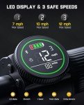 FanttikRide T10 Apex Electric Scooter for Kids 8-14, Adjustable Handlebar Height for Riders 4.3-5.6 ft, 154 lbs, Up to 40 mins Continuous Time, 3 Speed Mode 7/10/12 MPH, Bluetooth Music Speaker, Black