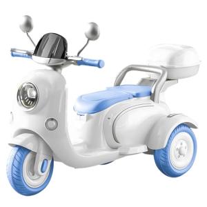 Girls Electric Motorcycle, 2 Seats Kids Motorcycle,12V Ride On Scooter for Kids with Storage Compartments, Cute Design with Stable 3-Wheel Structure, Ideal Moped for Girls Ages 3-6