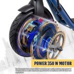 Phantomgogo Electric Scooter for Adults Scooters Kids Foldable E-Scooter with with 350W Motor 15.5 mph Max Speed Long Range EScooter for Commuter (Blue)