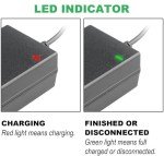 42V 2A Electric Scooter Charger Replacement for GOTRAX GXL V2, G2, G3, G4, Apex, Glider, XR Elite, XR Ultra 36V Lithium-ion Battery