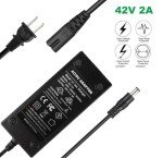 42V 2A Electric Scooter Charger Replacement for GOTRAX GXL V2, G2, G3, G4, Apex, Glider, XR Elite, XR Ultra 36V Lithium-ion Battery