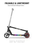 SIMATE Kids Electric Scooter with Colorful Lights