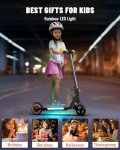 SIMATE Kids Electric Scooter with Colorful Lights
