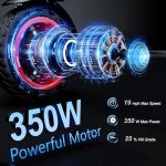 Folding Electric Scooter with Seat - 19MPH Speed
